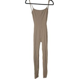 Hera Collection Women BEIGE Sleeveless Skinny Jumpsuit Size-S